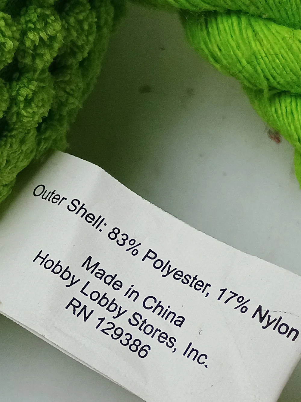 Hobby Lobby Bright Green Plush Frog Rope-Limb Dog Toy with Pink Cheeks